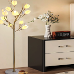 Elegant Lighting: Porcelain Magnolia Floor Lamp