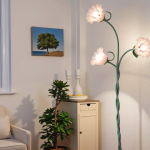 Illuminate Your Space with the Triple Floral Floor Lamp