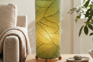 Green Living: Eco-Friendly Cork Base Fabric Table Lamp