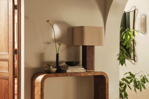 Enhance Your Living Room with a Burl Wood Table Lamp