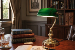 French Vintage Bankers Lamp: A Gallery Wall Must-Have