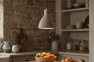 Organic Modern Lighting Trends for Stone Kitchens
