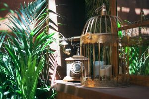 Fluted Outdoor Lantern: Chic Makeup Station Decor Inspiration
